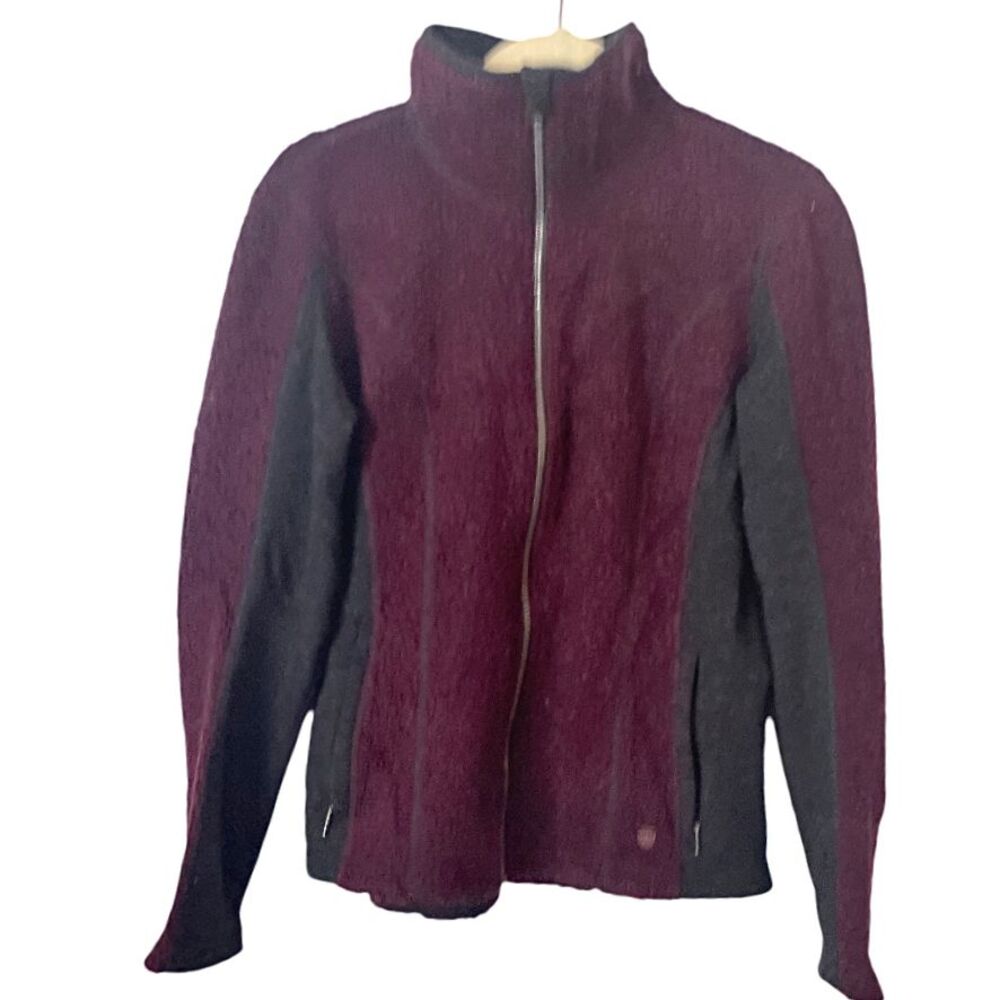 Kuhl Burgundy Wool Blend Full Zip Jacket S